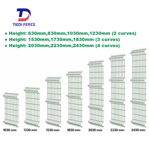Màu đen màu xanh lá cây 3D V hình dạng dây lưới hàng rào Bảng điều khiển 3D cong ranh giới tường bị cô lập dây thép lưới Bảng điều khiển hàng rào cho vườn nhà - Product Image 3