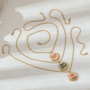 18 Ayar Altın Kaplama Paslanmaz Çelik Sevimli Canavar Kolye Gerdanlık Karikatür Figürlü Klavikula Zinciri Kadınlar İçin Günlük Kullanım Parti Hediyesi - Product Image 4