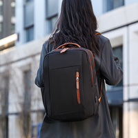 Tas Ransel Laptop Bisnis Minimalis 2026 dengan Port Pengisian Daya USB, Tas Perjalanan Tahan Air untuk Pria & Wanita