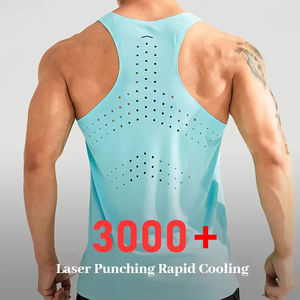 Chaleco Deportivo Atlético Sin Costuras, Ligero, de Secado Rápido, con Cintas Adhesivas, Malla Deportiva, Corte Láser, para Gimnasio, Trail Running, Maratón - Product Image 3