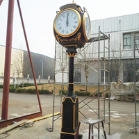 Reloj de Poste Público para Exteriores, Resistente a la Intemperie, Sincronizado con GPS