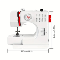 Nouvelle machine à coudre domestique multifonction à plat avec moteur, point de verrouillage, 14 points essentiels, vente chaude