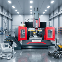Fresadora de pórtico automática de 5 ejes con control CNC GSK, husillo único BT40, modelo GMC1616, fabricada en China