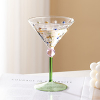 Verre à vin rouge créatif et coloré à pois, gobelet domestique, verre à cocktail, coupe à vin vintage pour dessert