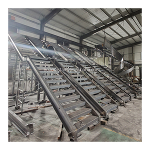 Tùy chỉnh sắt cầu thang thiết kế hiện đại xây dựng ngoài trời thép bên ngoài thang lan can thẳng thang ngoài trời - Product Image 3