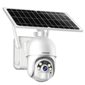 Cámara Solar WiFi de 5MP, cámara IP PTZ de visión nocturna para exteriores con batería de recarga de Panel Solar, cámaras de videovigilancia CCTV de 3MP