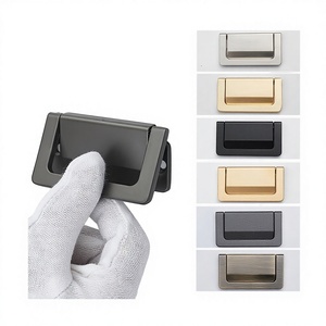 Modern Zinc Gold Finish Drawer Cabinet Handle Kitchen &amp; <strong>Bedroom</strong> Dresser <strong>Door</strong> Pulls Office Use Oukali - Product Image 3