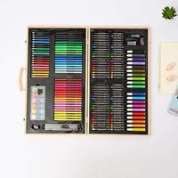 Boîte en bois naturel écologique personnalisée avec insertion stylo marqueur stylo crayon emballage boîte en bois