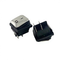 Interruptor Basculante de Acero Inoxidable ZhaoFa KCD4-T85-DPST IP11/IP12, Terminales de Soldadura, Resistente a Altas Temperaturas, Ignífugo, 20A, CQC