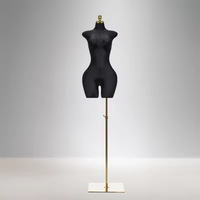 Vente en gros de mannequins féminins sur support en or de grande taille Demi-sexy Curvy Lady BBL avec grosses hanches et buste en fibre de verre pour femmes
