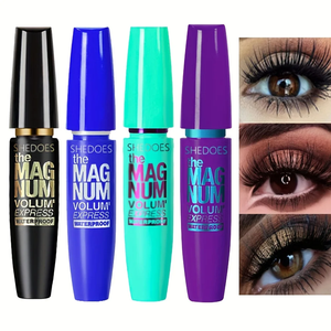 Máscara de Pestañas Negra 4D, Voluminizadora, Alargadora, Rizadora, Resistente al Agua, con Fibra Líquida - Product Image 1