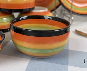 Hàn Quốc Cầu Vồng Màu Sắc Sáng Tạo Bát Bắc Âu Phong Cách Tối Giản Bộ Đồ Ăn Gốm Hộ Gia Đình Bát Gốm & Phụ Kiện - Product Image 5