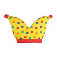 Sombrero de Payaso con Diseño de Puntos de Polka, para Adultos, Unisex, para Fiestas de Halloween, Cosplay, Accesorios de Disfraces, Divertido Adorno para la Cabeza, Actuaciones en Escenario