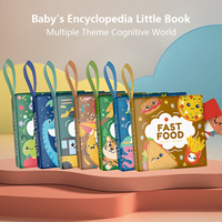 Yrb Baby Kids Gift Libros de tela para bebés Multi-temas Tela suave lavable Inglés Juguetes de aprendizaje temprano para niños pequeños y preescolares