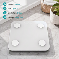 Balance connectée intelligente CE & RoHS OEM 180 kg avec analyse de l'IMC via application pour la perte de poids et la santé