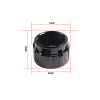 Cache-projecteurs argentés et noirs de 2,5 pouces, style petit diamant, pour décoration de phares de voiture, accessoires de lentilles de retrofit HID Bi-LED