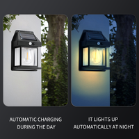 Lampe murale solaire étanche IP65 6000K lumière du jour en plastique avec détecteur de mouvement LED pour jardin, clôture, villa, cour