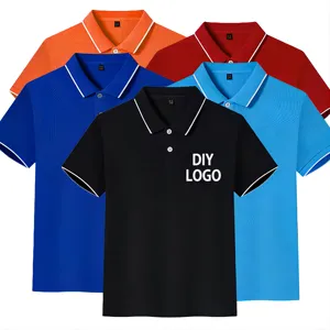 Polo de golf personalizado de alta calidad al por mayor, uniforme de negocios de manga corta, ropa de polo para hombres, camiseta polo personalizada para niños