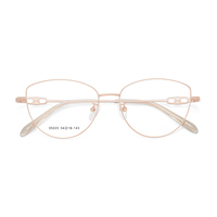 35005 Bingkai Kacamata Cat Eye Fashion Vibrant, Mencerahkan Kulit, Premium Alloy, Elegan Retro, Mengangkat Kontur Wajah