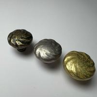 Boutons de meuble ronds texturés vintage en alliage de zinc, poignées à trou unique pour armoires de cuisine, tiroirs, placards et salles de bain