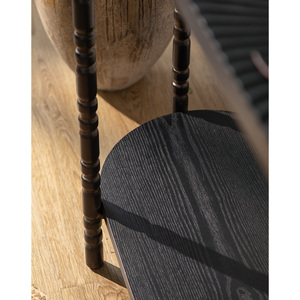 <span class=keywords><strong>Console</strong></span> d'<span class=keywords><strong>entrée</strong></span> en métal noir rétro Table de canapé de couloir Bureau antique pour salon - Product Image 6