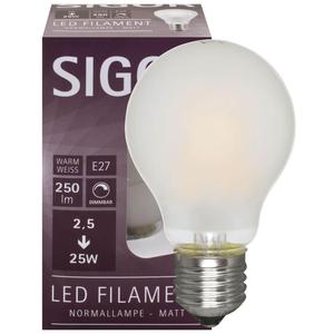 LED-filament-Lampe, AGL-Form, Matt, E27, 2,5W, 250 LM, L 103, Ø 60 (9019601197) - Product Image 1