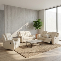 Fauteuil inclinable de luxe Frank en cuir respirant marron, zéro gravité, pour home cinéma moderne