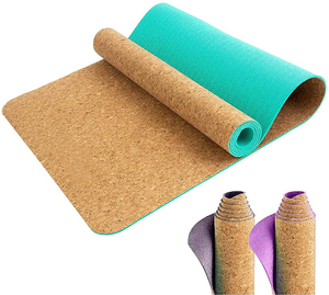 Tapis de yoga en liège de luxe-antidérapant, doux et résistant à la sueur, plus épais, plus long et plus large pour plus de confort et de soutien - Product Image 1