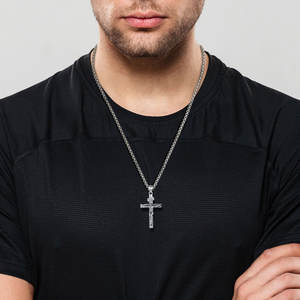 Merryshine Bijoux unisexe en <span class=keywords><strong>argent</strong></span> sterling 925, <span class=keywords><strong>croix</strong></span> celtique, crucifix de <span class=keywords><strong>Jésus</strong></span>, bijoux non ternissables 18 carats, <span class=keywords><strong>pendentif</strong></span> en métal catholique - Product Image 5