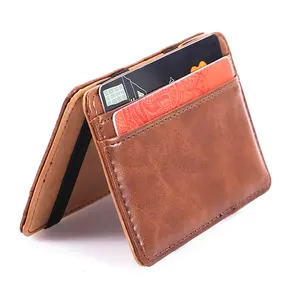 Carteira masculina de couro, carteira masculina feita em couro com personalização, simples, carteira à prova d'água
