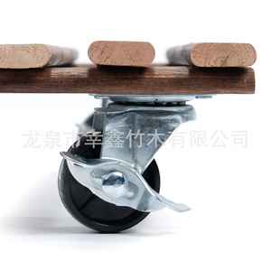 Base de pot de fleurs portable avec roulettes, support à fleurs en bois respirant et antidérapant, support de plantes épaissi. - Product Image 4