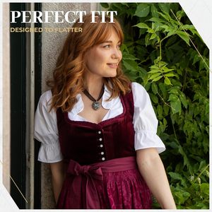 Chemisier Dirndl bavarois personnalisé en coton blanc à manches bouffantes et col à volants, haut traditionnel pour femme, manches courtes, longueur standard - Product Image 5