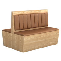 Ensemble personnalisé de banquette d'angle en placage de stratifié pour restaurant moderne canapé et table à manger ronde en bois à vendre