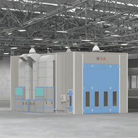 Cabine de peinture fermée certifiée CE avec ventilation complète, grande cabine pour la réparation automobile et la beauté des camions
