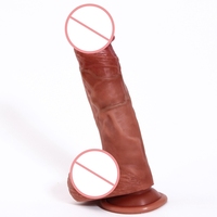 Dildo réaliste de 6,1 pouces de long avec boules d'aspiration, en TPE, étanche, pour la masturbation féminine