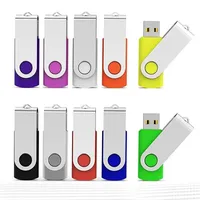 Clé USB pivotante en métal, nouvelle, en gros d'usine, faible MOQ, USB 2.0, 16 Go, 32 Go, personnalisable, promotionnelle, 4 Go, 8 Go