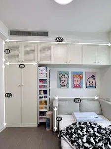 Luxury Small Wooden Modern Folding Display <strong>Bookcases</strong> with Storage for Bedroom Living Room School Use 6 Shelves - Product Image 3
