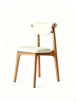 Ensemble table et chaises en bois massif, style Wabi-sabi, couleur crème, moderne et minimaliste, pour cafés, pâtisseries, boulangeries, restaurants occidentaux