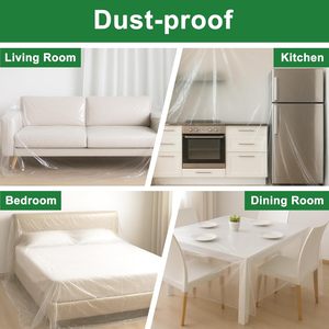 Lona Protectora de Plástico Impermeable de 9x12 Pies para Pintar Muebles y Sofás - Product Image 6