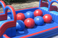 Parcours d'obstacles gonflable GuangZhou CH, jeux de gros ballons rouges gonflables