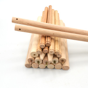 Tringle à <span class=keywords><strong>rideau</strong></span> ronde en bois de qualité supérieure 28MM, finition vernie naturelle, en bois massif, <span class=keywords><strong>sans</strong></span> raccord, de 3FT à 10FT, tringle simple longue - Product Image 1