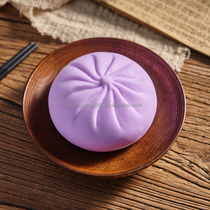 Jouet Squishy Réaliste en TPR en Forme de Boulette Vapeur - Grand Panier Vapeur <span class=keywords><strong>Char</strong></span> Siu Bao Anti-Stress Durable Écologique Multicolore - Product Image 2