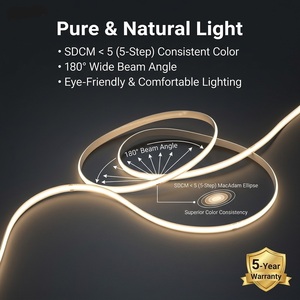 S Shape 480LEDs/m COB LED Strip <b>Light</b> 24V IP67 Waterproof Silicone <b>Neon</b> Flex COB LED Strip for Linear Logo <b>Sign</b> - Product Image 2