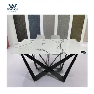 Engineered Quartz Slabs Furniture Dinning TableトップCalacattaでWhite Designs