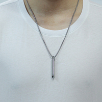 Collier personnalisé en acier inoxydable, pour la méditation, la respiration, le soulagement du Stress, la déclaration, l'anxiété, vente en gros