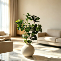 Branche de menthe artificielle à tige unique de 25 pouces, feuillage décoratif, fausses tiges d'herbes pour ornement de table