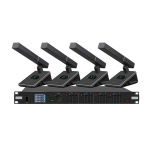 Sistema de micrófono inalámbrico profesional True Diversity de 490 1 receptor con 4 micrófonos UHF profesionales para presentaciones en escenario. - Product Image 6