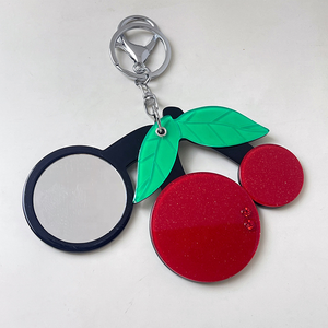 Llavero Colgante Personalizado con Espejo de Frutas Adorables, Accesorio para Llaves de Coche y Bolsos, Llavero Portátil de Acetato con Asa, Venta al por Mayor - Product Image 2