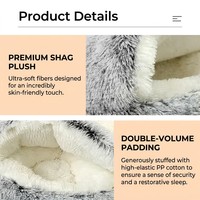 Premium-Qualität Muschelförmiges Katzenbett Halbgeschlossen Winter-Warm Maschinenwaschbar Einfarbiges Haustierhaus Nestbett Großhandelspreis