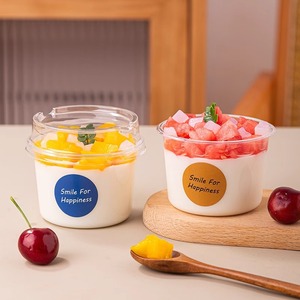 Los Más Populares: Vasos de Plástico PP PET de 150ml y 250ml con Tapas y Cucharas <span class=keywords><strong>para</strong></span> Postres, Yogur, Helado, Pudín, Leche, Pastel y Snacks - Product Image 3